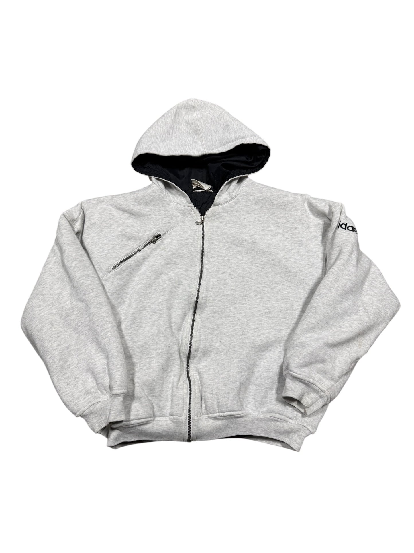 90s Adidas Zip Up Jacket Grey Sz L