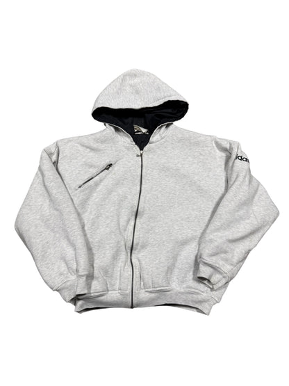 90s Adidas Zip Up Jacket Grey Sz L