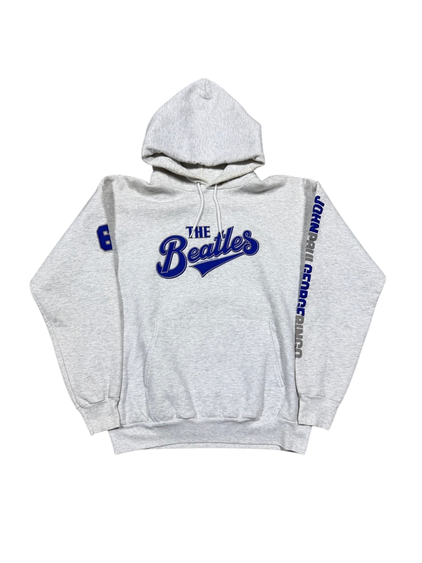 01" The Beatles Members Hoodie Grey Sz L