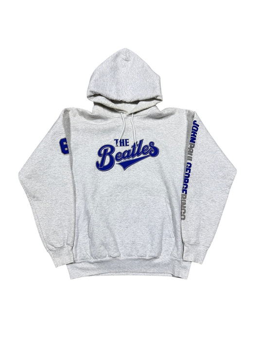 01" The Beatles Members Hoodie Grey Sz L
