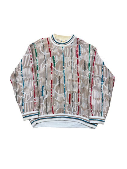 Vtg Coogie 3D Chain Knit Sweater Sz L