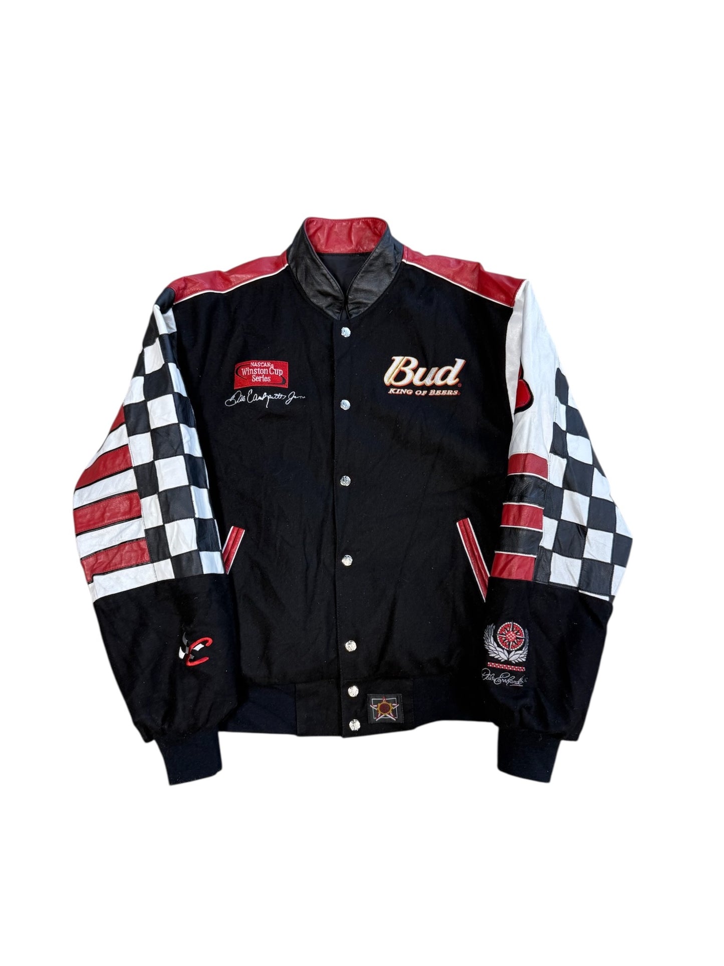 1990s Budweiser Jeff Hamilton NASCAR Racing Jacket Sz L