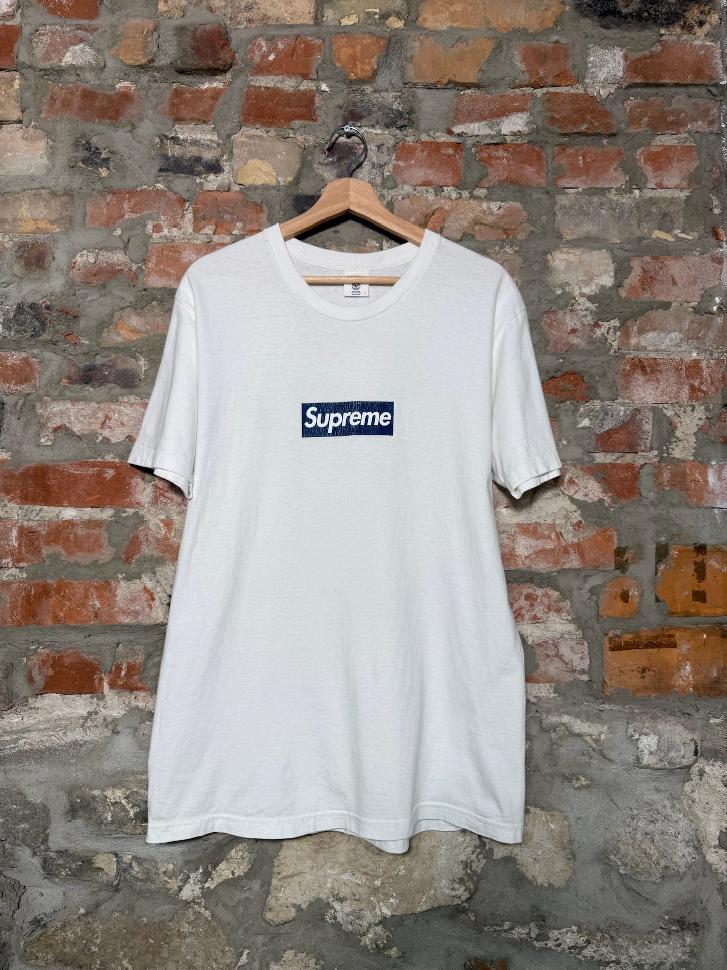 Supreme Yankees Box Logo Tee White Sz L
