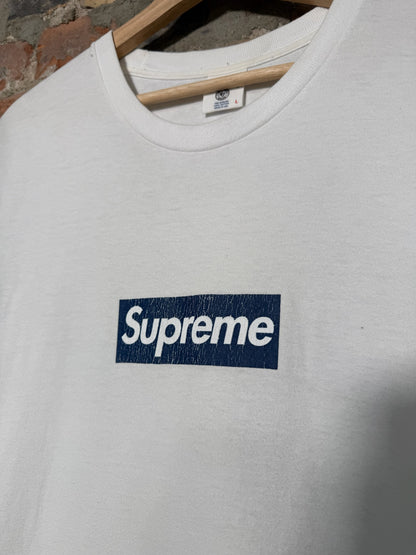 Supreme Yankees Box Logo Tee White Sz L