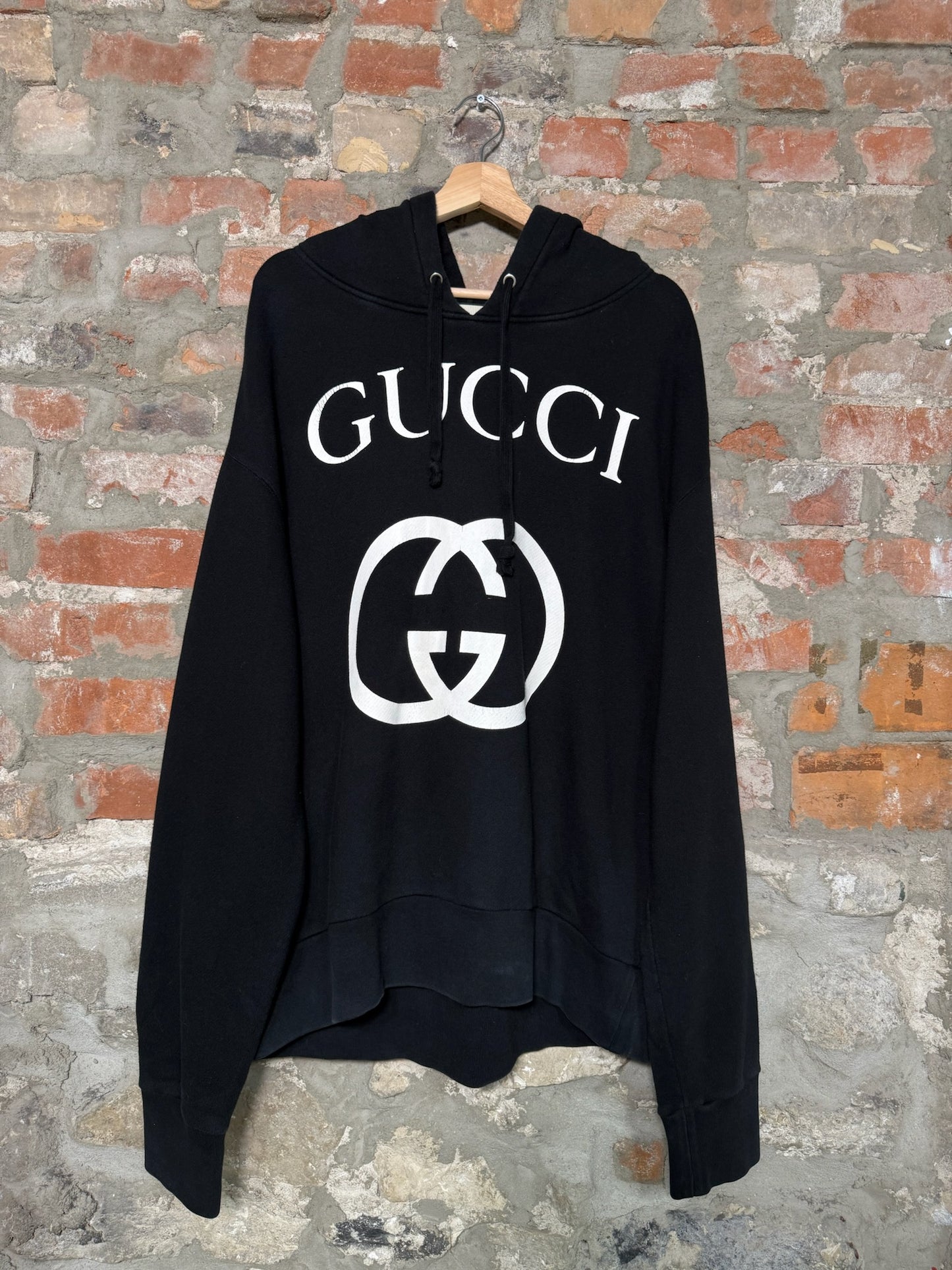 Gucci Interlocking GG Logo Hoodie Sz L