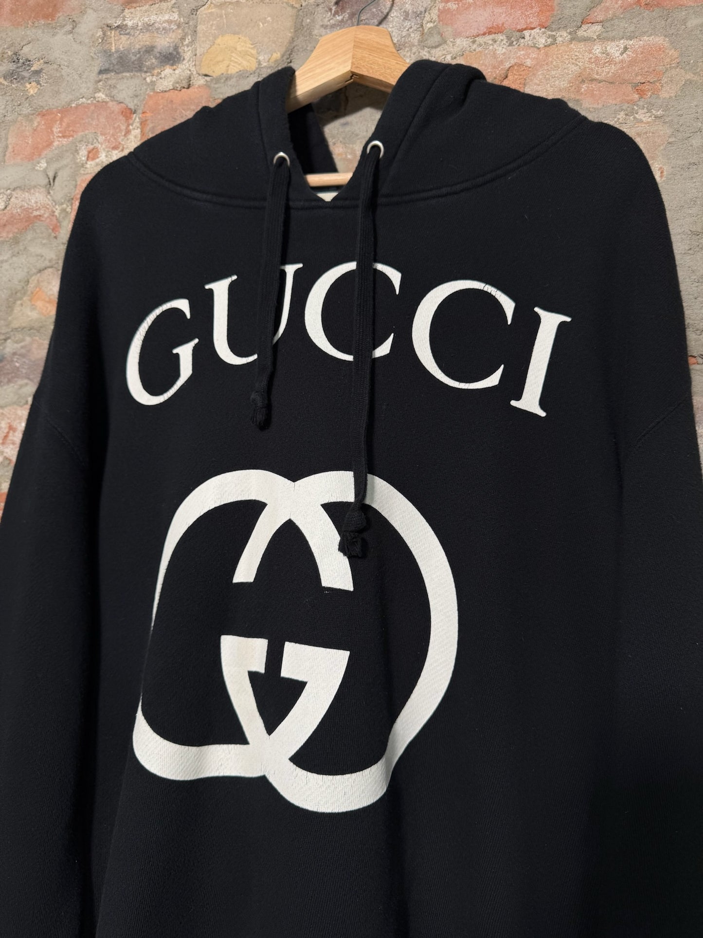 Gucci Interlocking GG Logo Hoodie Sz L