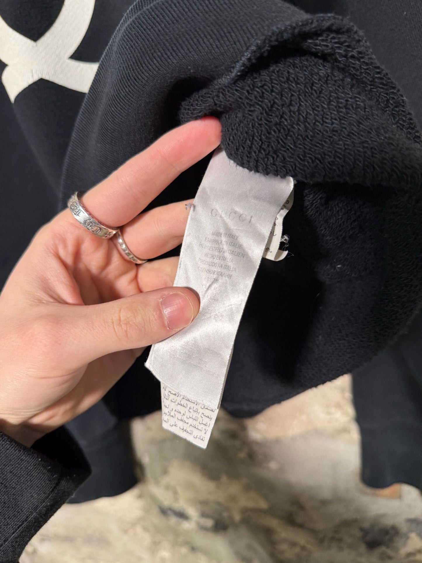 Gucci Interlocking GG Logo Hoodie Sz L