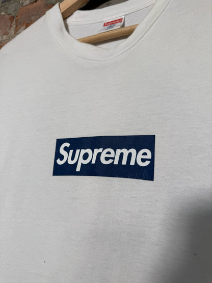 Supreme Yankees Box Logo Tee White Sz M