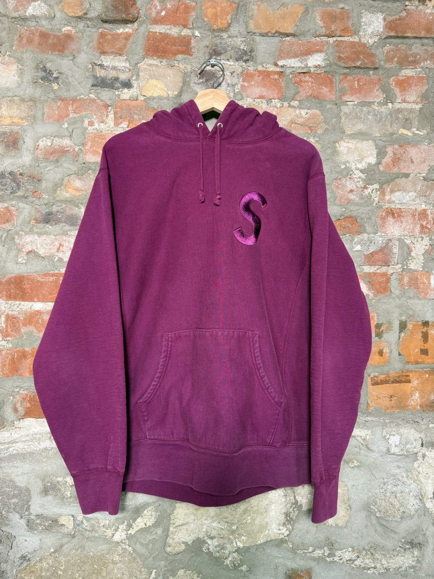 Supreme S Logo Purple Hoodie Sz L