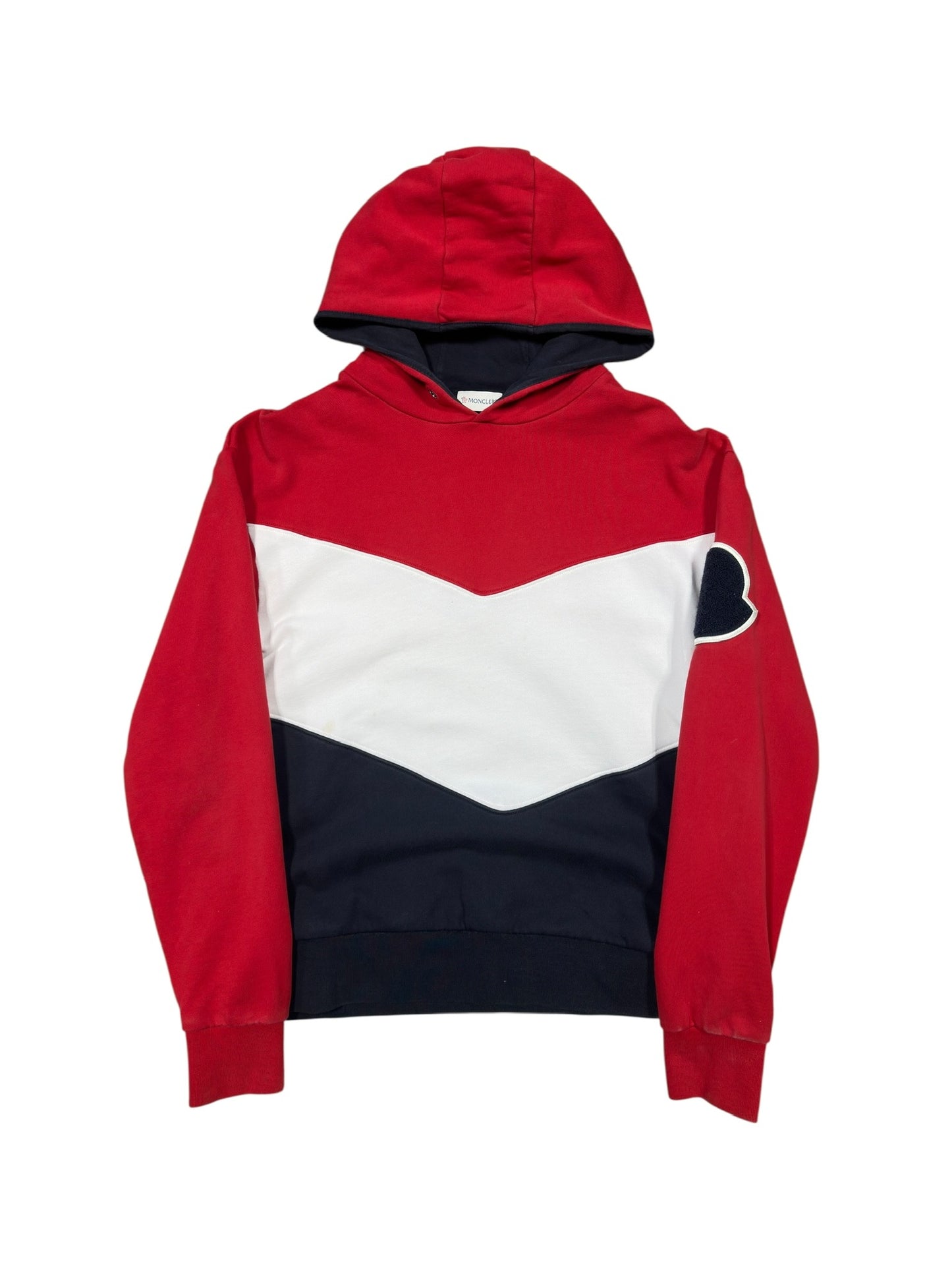 (L) Moncler Tri-Colour Pannel Hoodie