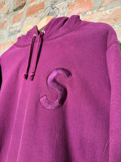 Supreme S Logo Purple Hoodie Sz L