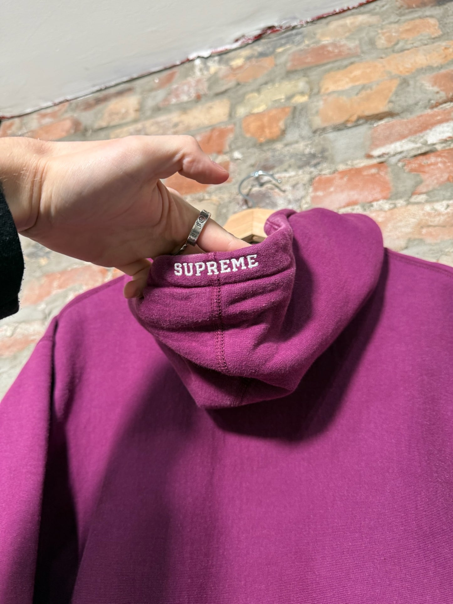 Supreme S Logo Purple Hoodie Sz L