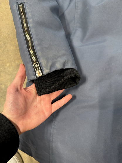 Moose Knuckles Shearling Trim Parka Navy Sz XXL