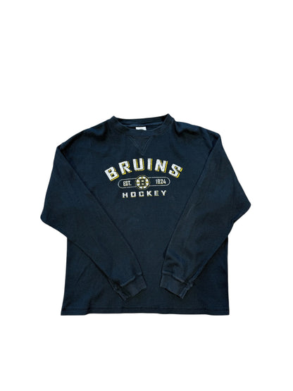 (XL) Vtg Boston Bruins Thermal Long Sleeve Shirt