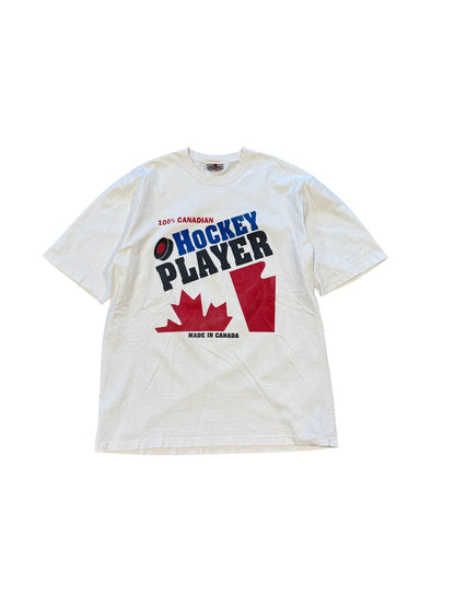 (XL) Vtg Canadian Hockey Player Comedy T-Shirt