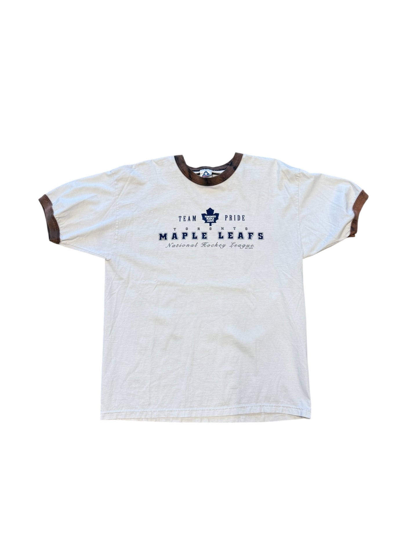 (XL) Vtg Toronto Maple Leafs Ringer T-Shirt