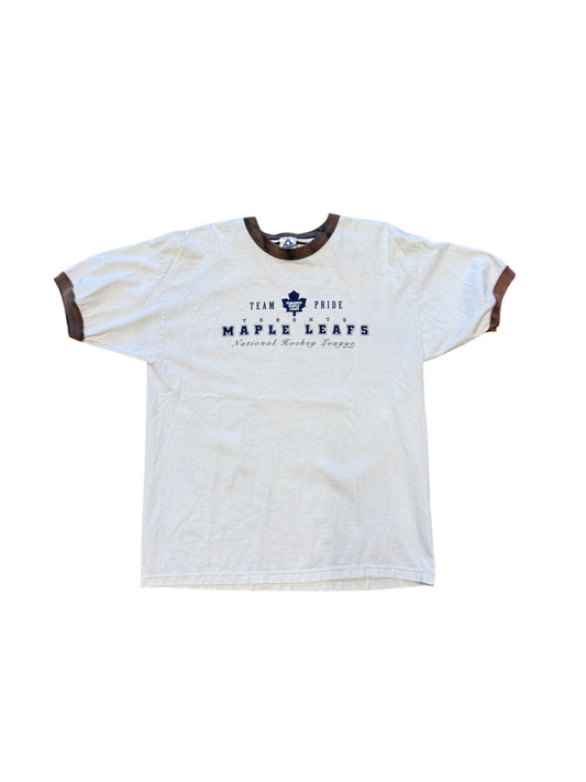(XL) Vtg Toronto Maple Leafs Ringer T-Shirt