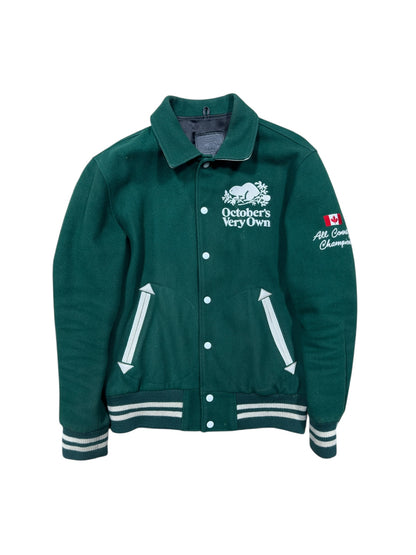 OVO x Roots Varsity Jacket Green Sz M