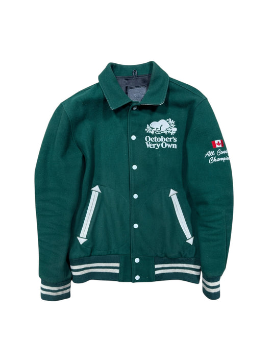 OVO x Roots Varsity Jacket Green Sz M