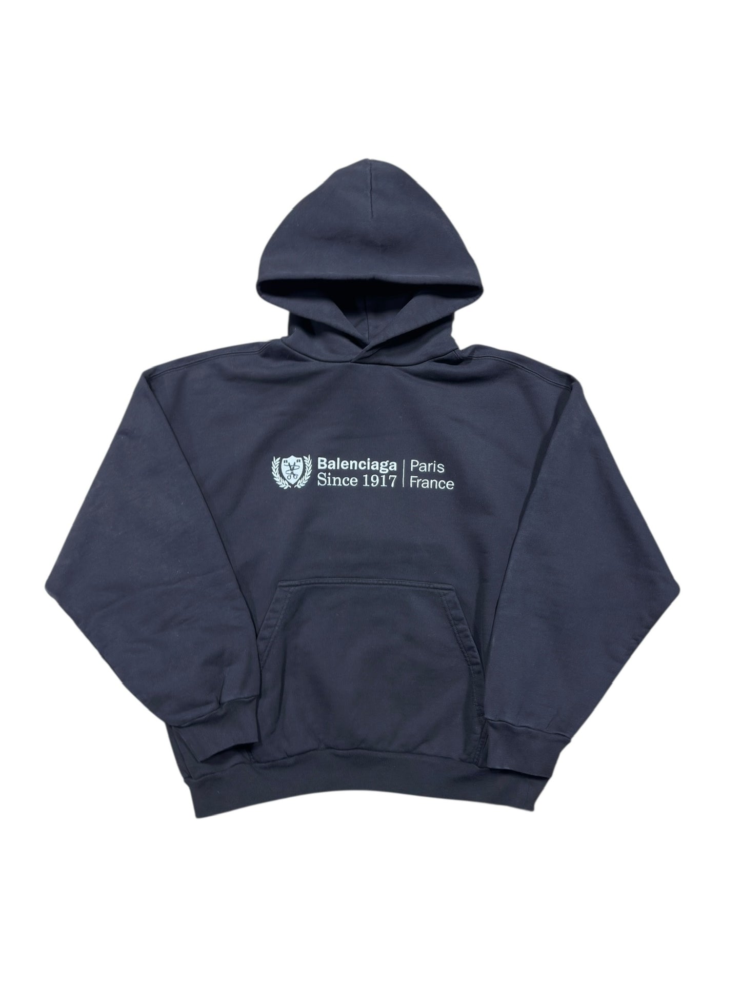 (M) Balenciaga Institutional Hoodie Black