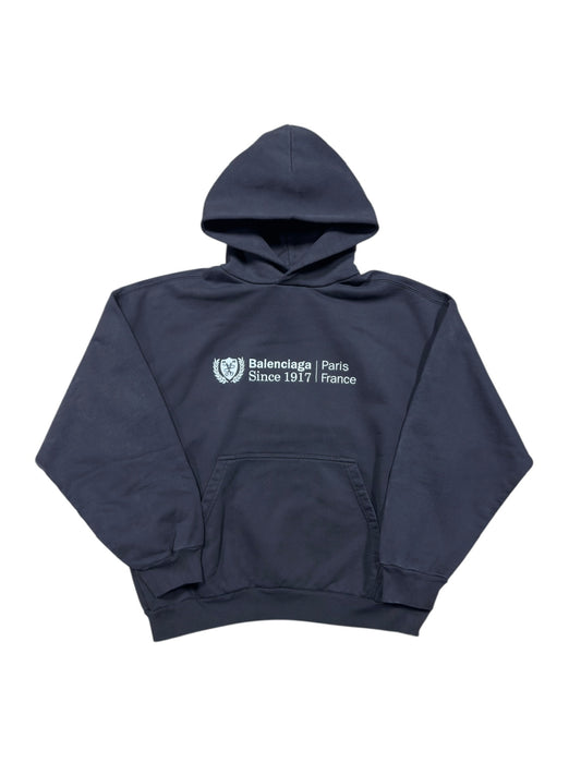 (M) Balenciaga Institutional Hoodie Black
