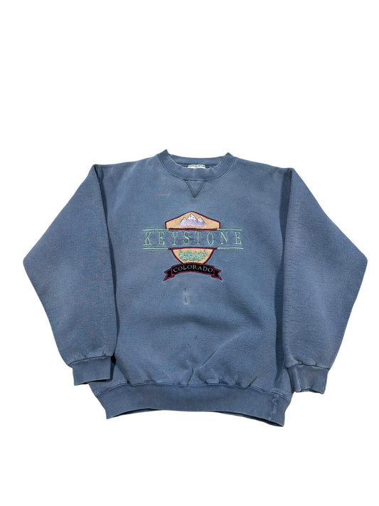 (L) 00s Key Stone Colorado Faded Crewneck
