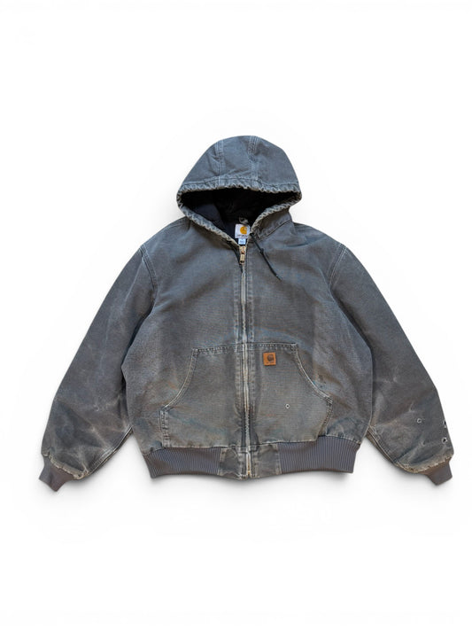 (L) Vintage Carhartt Grey Hooded Jacket