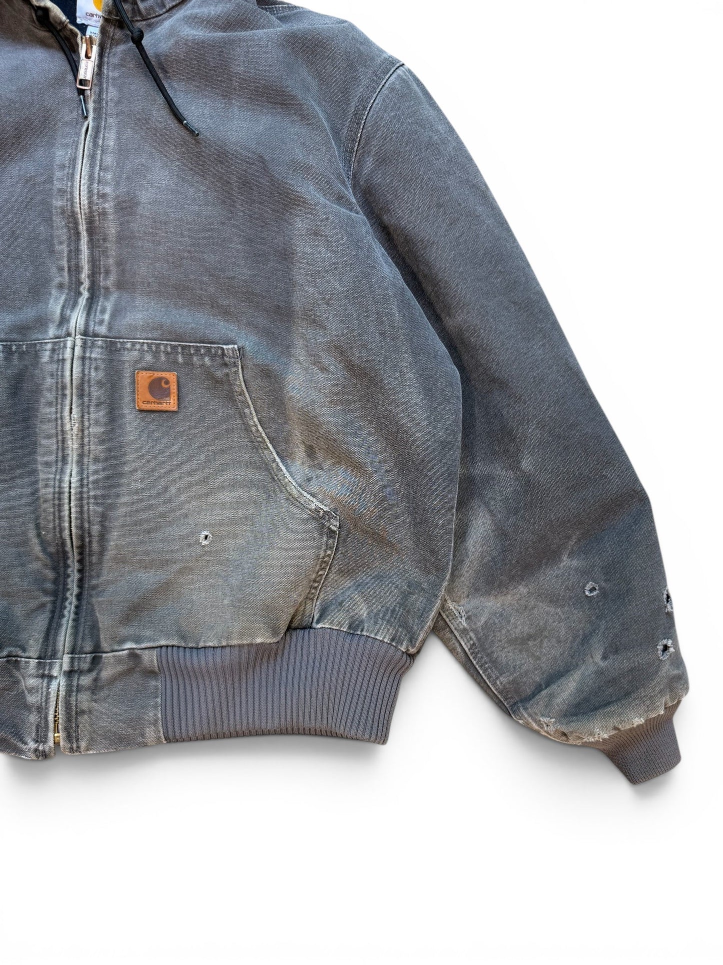 (L) Vintage Carhartt Grey Hooded Jacket