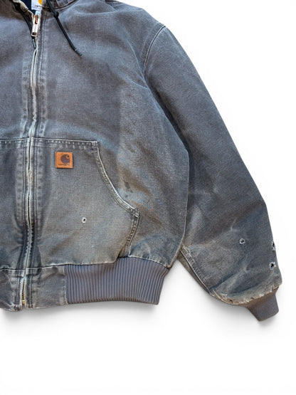 (L) Vintage Carhartt Grey Hooded Jacket