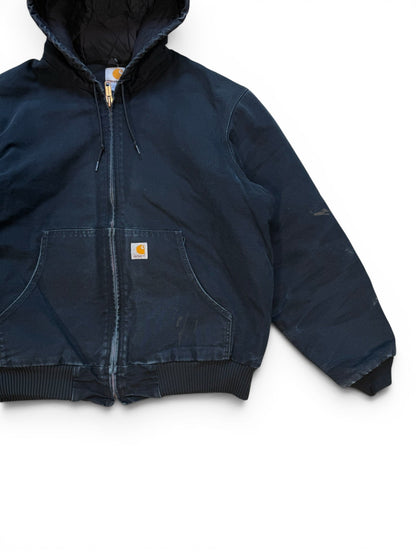 (L) Vintage Carhartt Black Hooded Jacket