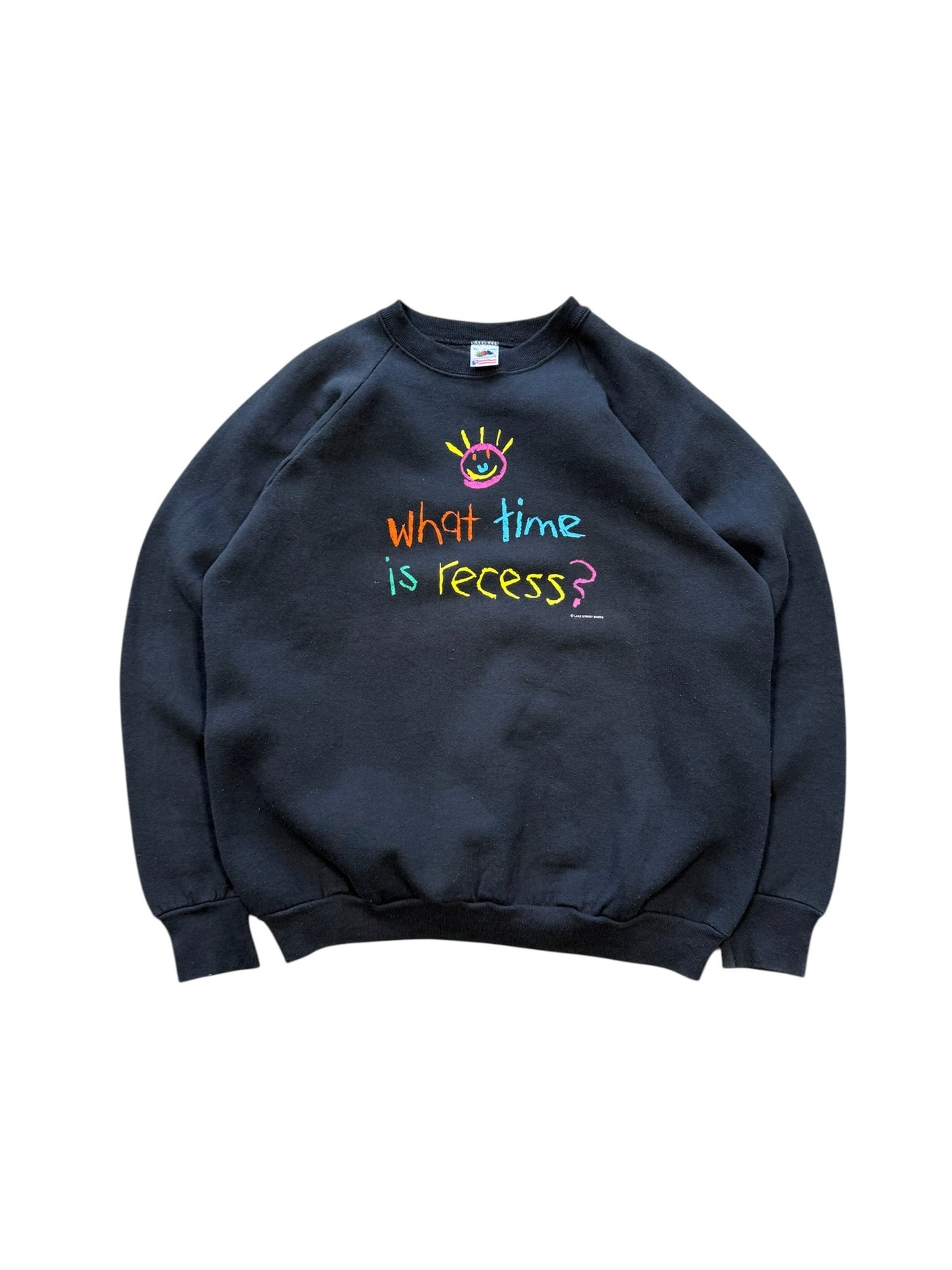 (XL) 90s "What Time Is Recess?" Crewneck