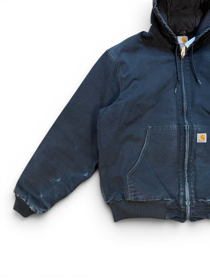 (L) Vintage Carhartt Black Hooded Jacket
