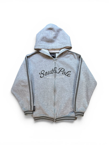 (M) Womens Y2K Southpole Zip-Up Hoodie Grey