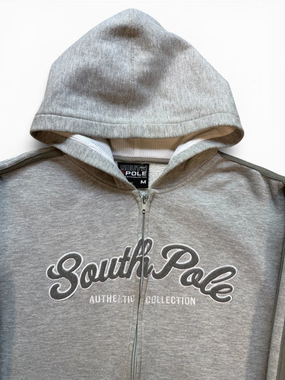 (M) Womens Y2K Southpole Zip-Up Hoodie Grey
