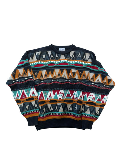 Vtg Tosani 3D Knit Style Sweater Sz XL
