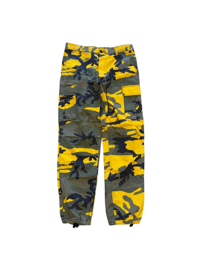 (M) 00s Backbone Yellow Adjustable Camo Pants
