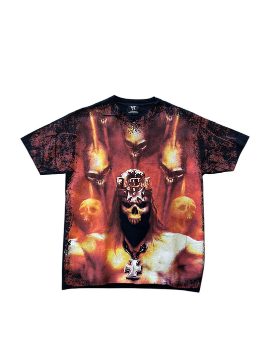 Vtg Triple H Hunter Hearst Helmsley AOP T-Shirt Sz L