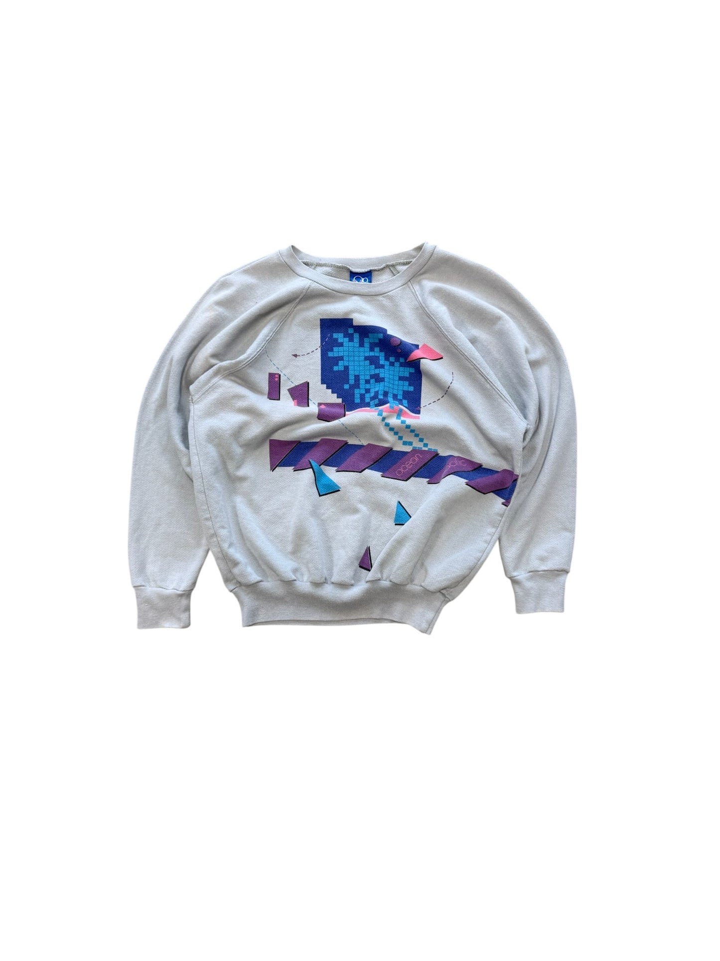 (M) 90s Ocean Pacific Shapes Crewneck