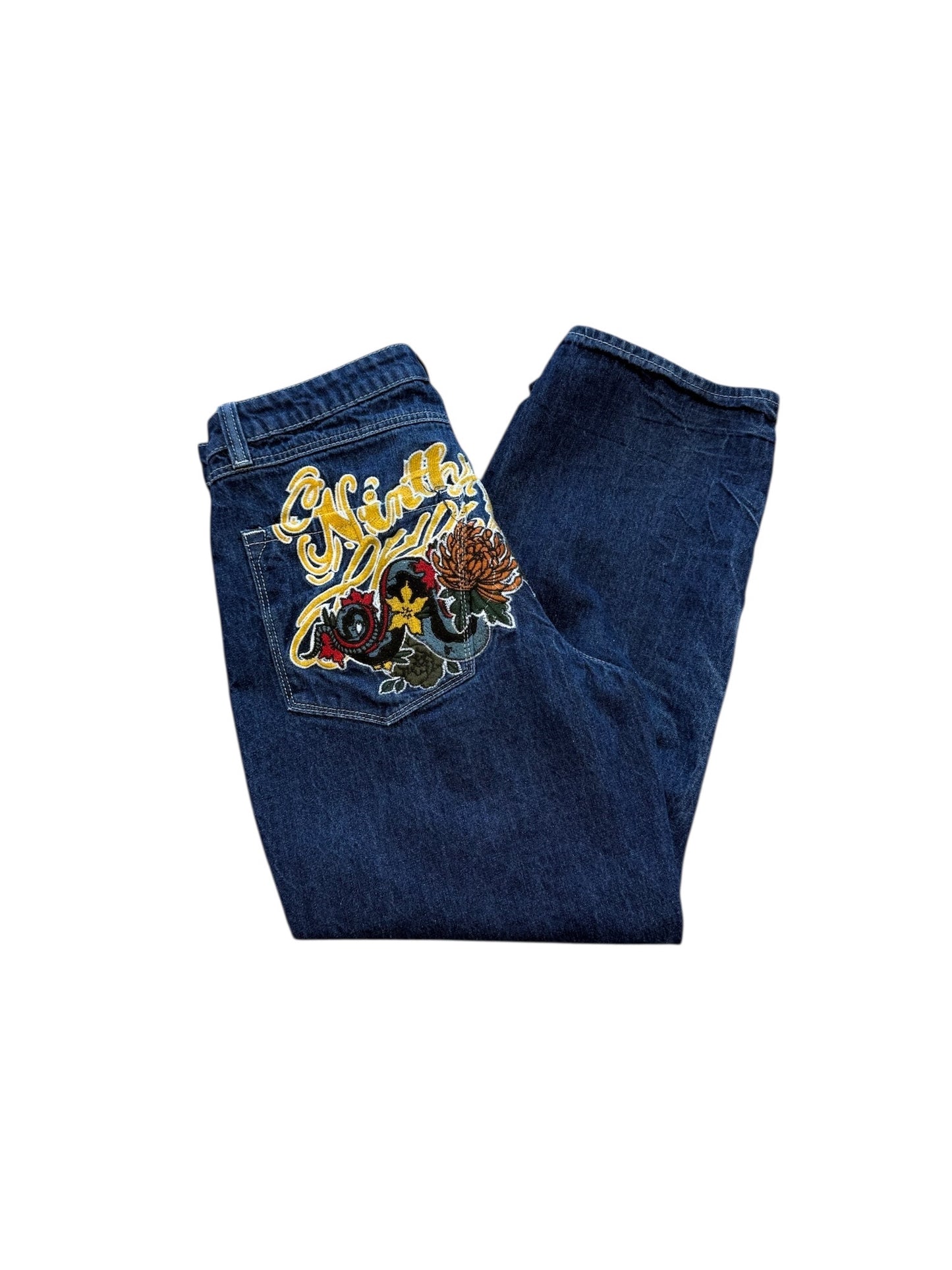 (32") Ninth Ambush Embroidered Jeans