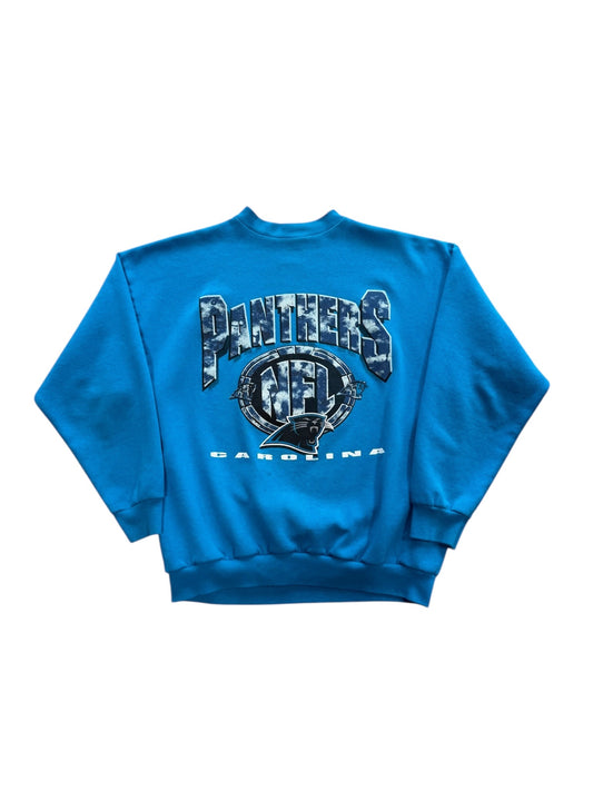 (XL) Vtg Carolina Panthers Crewneck Blue