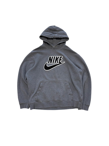 (XL) 00s Nike Distressed Grey Hoodie
