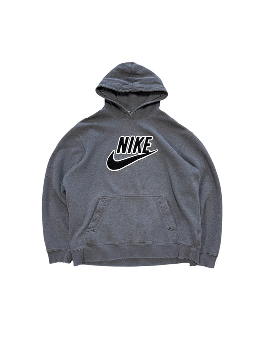 (XL) 00s Nike Distressed Grey Hoodie