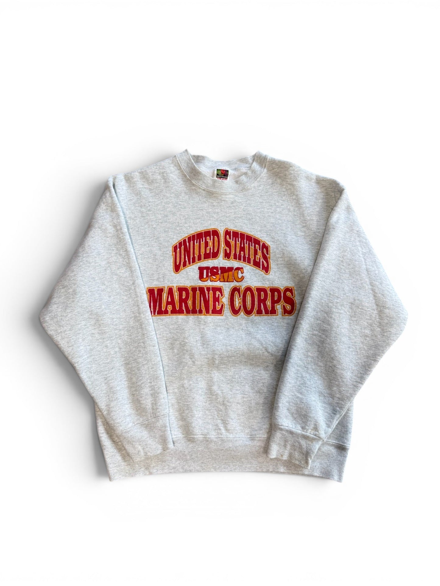 (L) Vintage 90s USMC Grey Crewneck