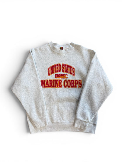 (L) Vintage 90s USMC Grey Crewneck