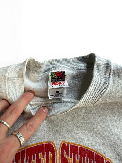 (L) Vintage 90s USMC Grey Crewneck
