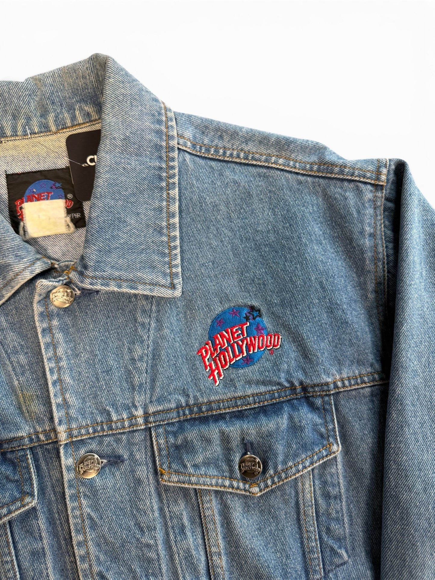 (M) Vintage 90s Planet Hollywood Orlando Denim Jacket