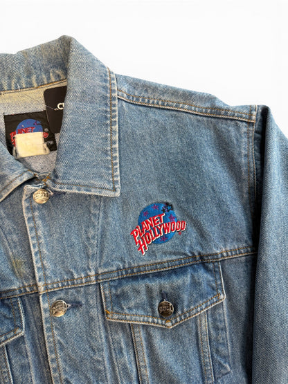 (M) Vintage 90s Planet Hollywood Orlando Denim Jacket