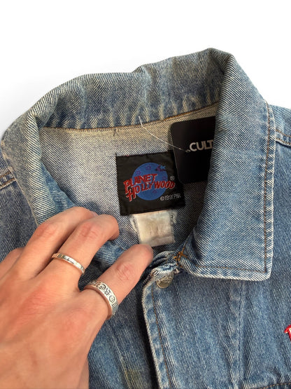(M) Vintage 90s Planet Hollywood Orlando Denim Jacket