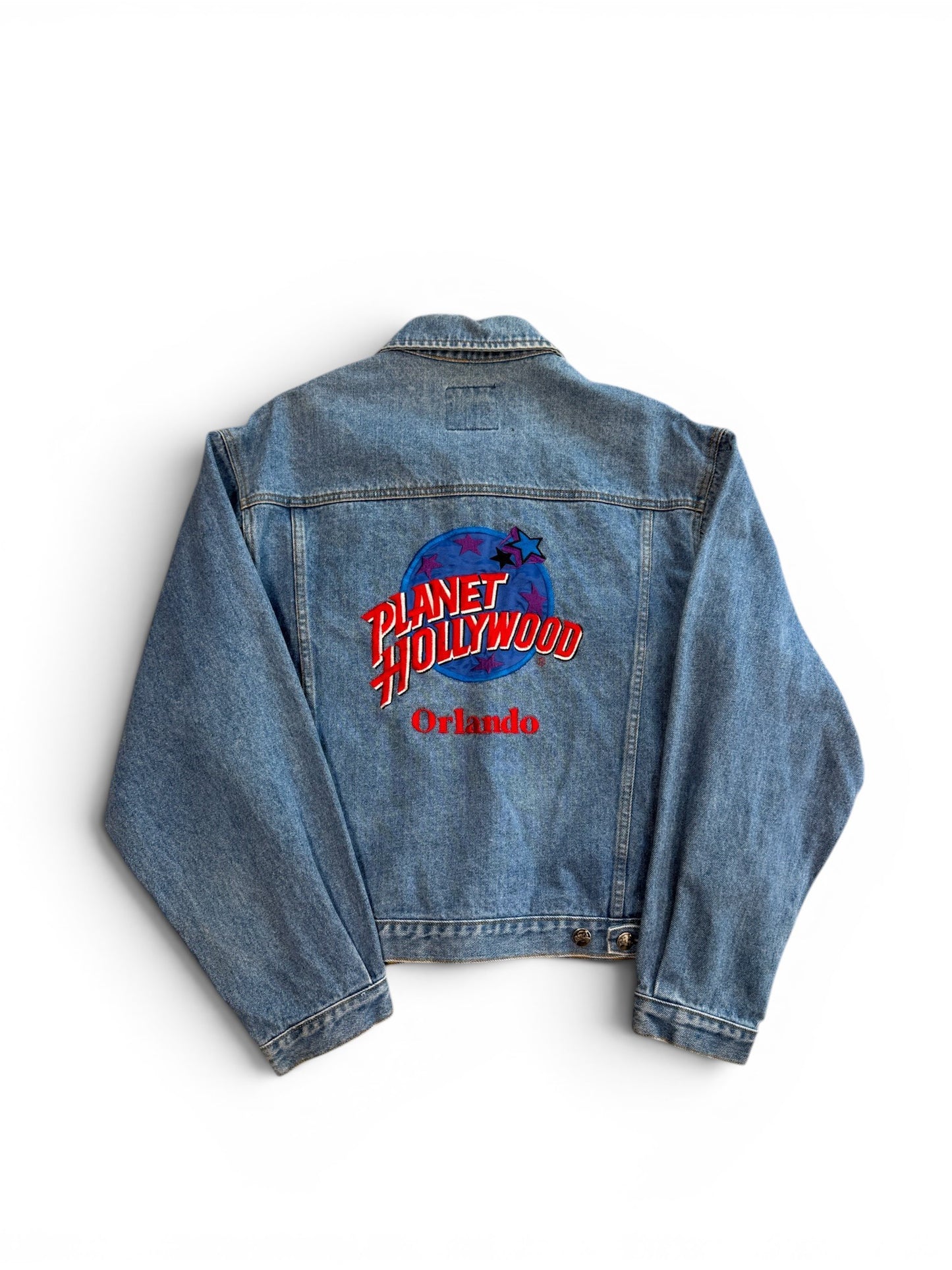 (M) Vintage 90s Planet Hollywood Orlando Denim Jacket