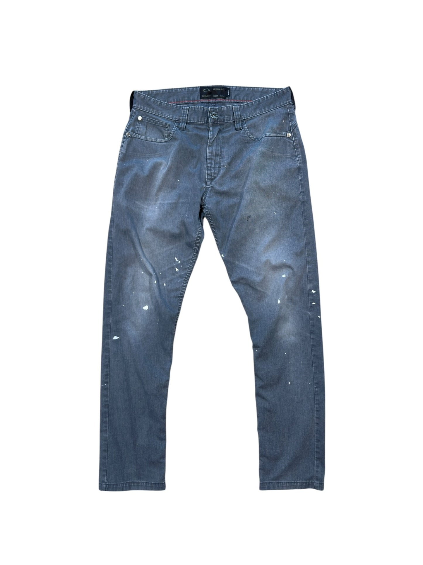 (33 Waist) 00s Oakley Grey Work Pants